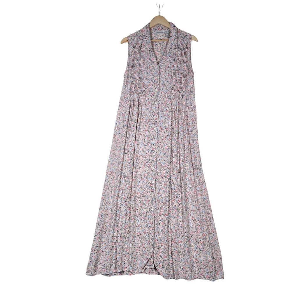 White Stag Sleeveless Maxi Dress in Pink and Blue Floral